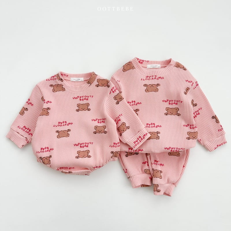 Oott Bebe - Korean Baby Fashion - #babyoutfit - Happy Waffle Bodysuit - 12