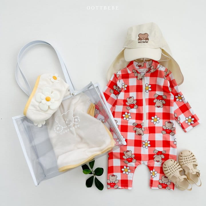 Oott Bebe - Korean Children Fashion - #Kfashion4kids - Vacance Bear sun Cap - 6