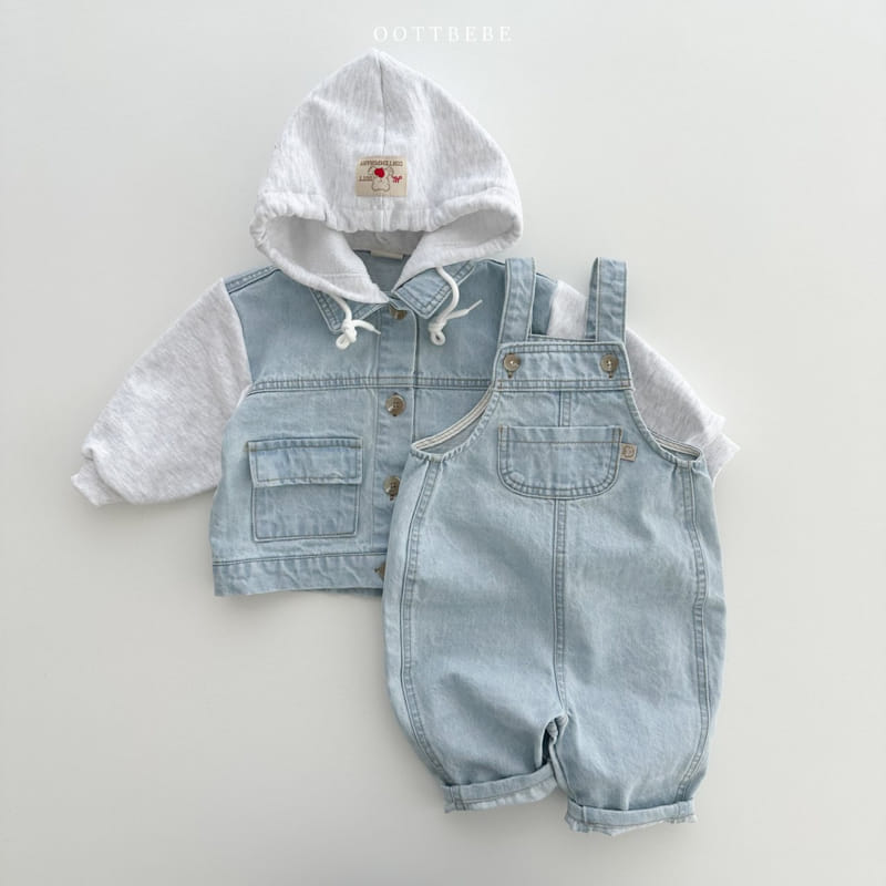 Oott Bebe - Korean Children Fashion - #childofig - Rora Denim Overalls - 10