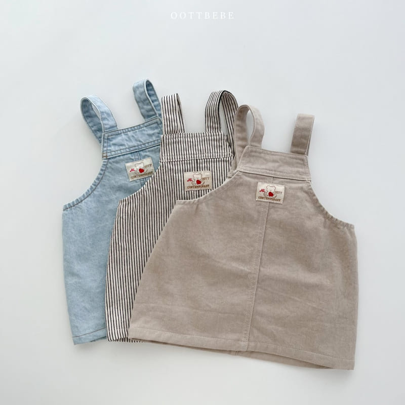 Oott Bebe - Korean Children Fashion - #childofig - Rora Denim One-piece - 8