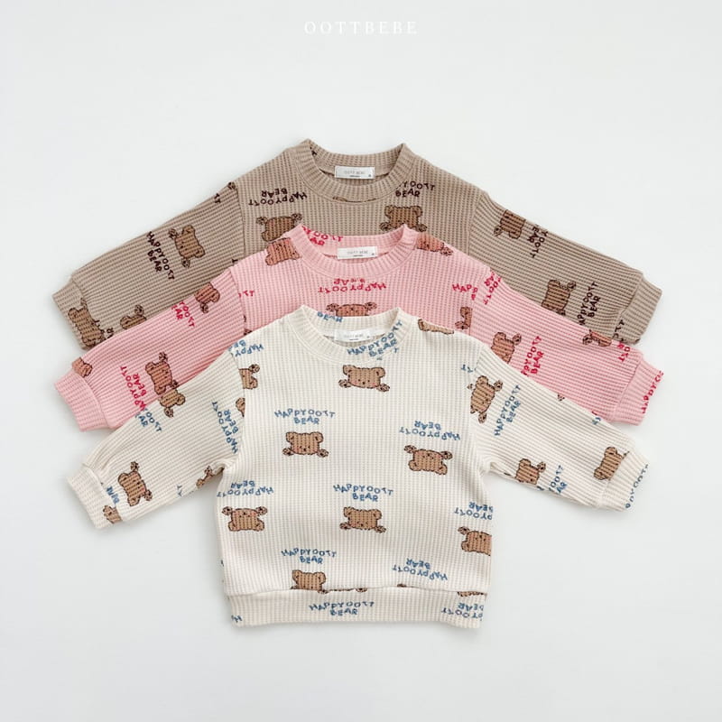 Oott Bebe - Korean Children Fashion - #childofig - Happy Waffle Top Bottom Set - 5