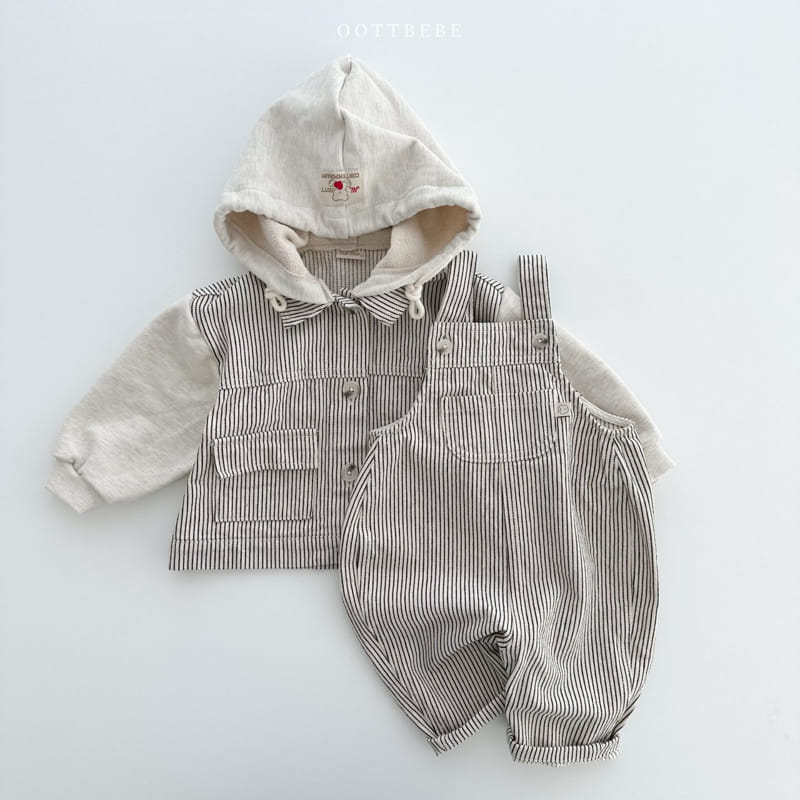 Oott Bebe - Korean Children Fashion - #designkidswear - Rora Denim Overalls - 12