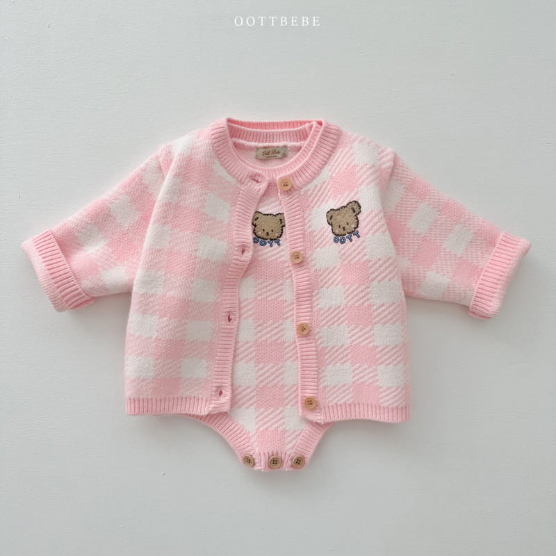 Oott Bebe - Korean Children Fashion - #littlefashionista - Pure Check Cardigan - 6