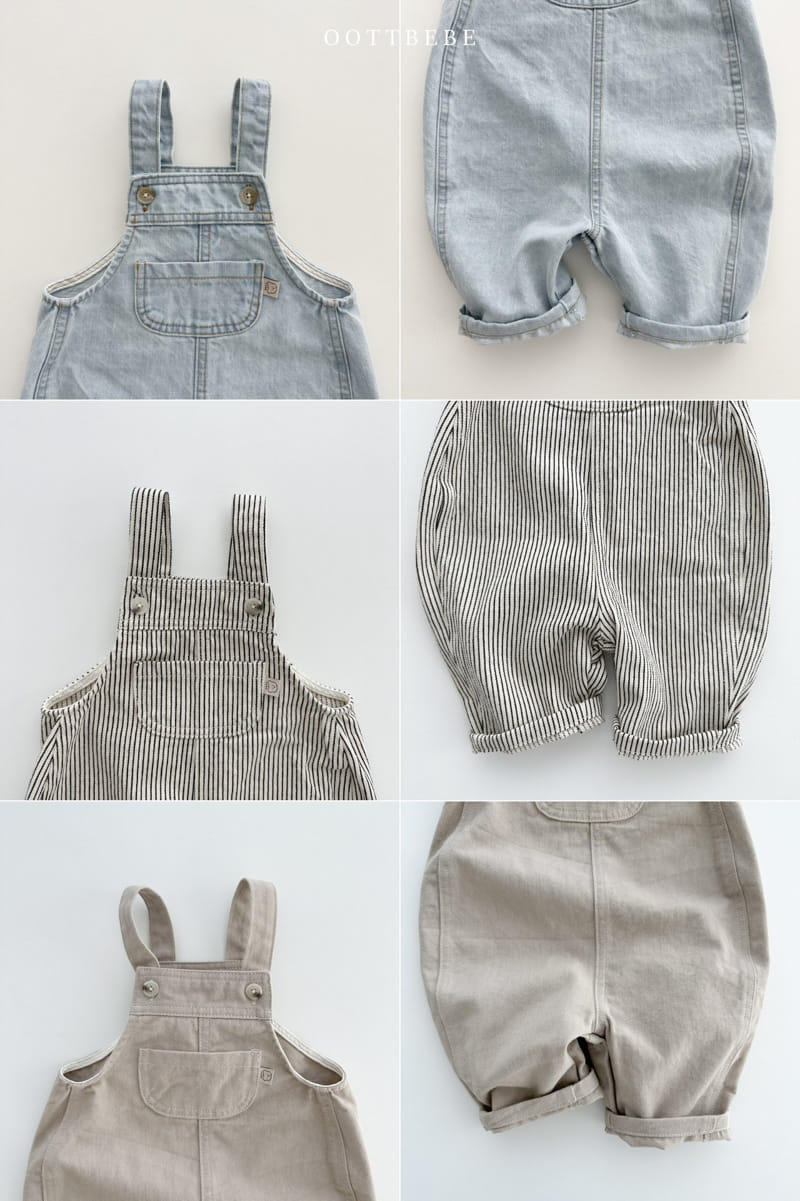 Oott Bebe - Korean Children Fashion - #stylishchildhood - Rora Denim Overalls - 9