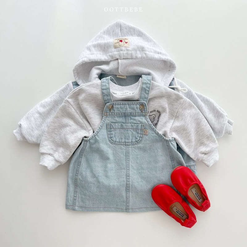 Oott Bebe - Korean Children Fashion - #todddlerfashion - Rora Denim One-piece - 5