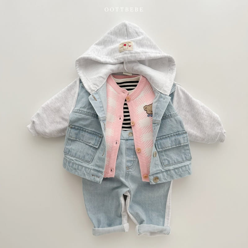 Oott Bebe - Korean Children Fashion - #todddlerfashion - Rora Denim Half Pants - 4