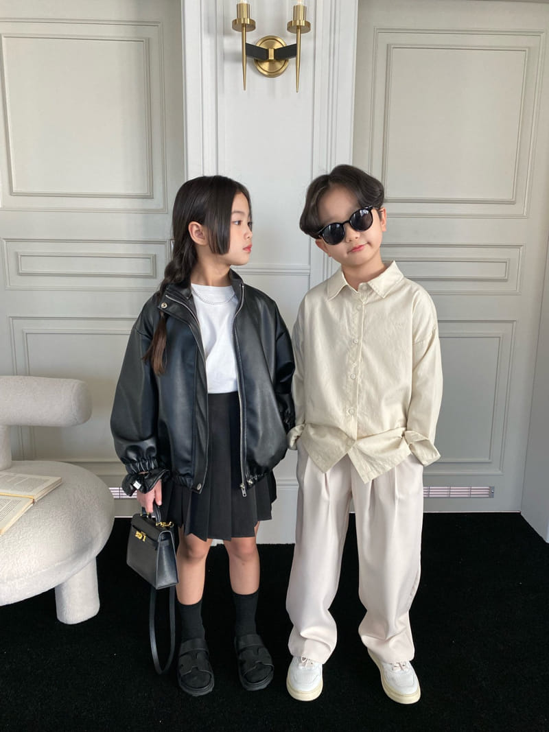 Our - Korean Children Fashion - #childofig - Lemer Leather Jumper - 5