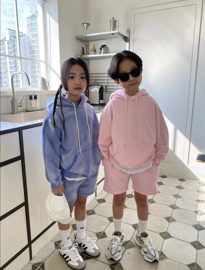 Our - Korean Children Fashion - #discoveringself - Fade Hoody Top Bottom Set - 4