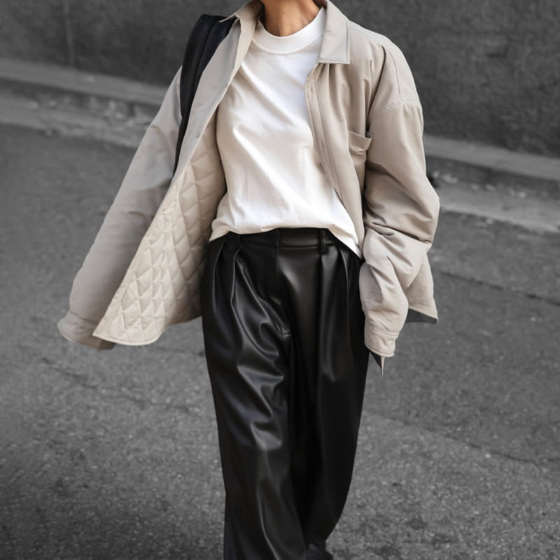 Paper Moon - Korean Women Fashion - #momslook - Leather Pants - 12