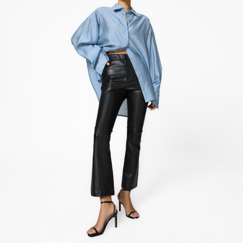 Paper Moon - Korean Women Fashion - #thelittlethings - Leather Crop Pants - 2