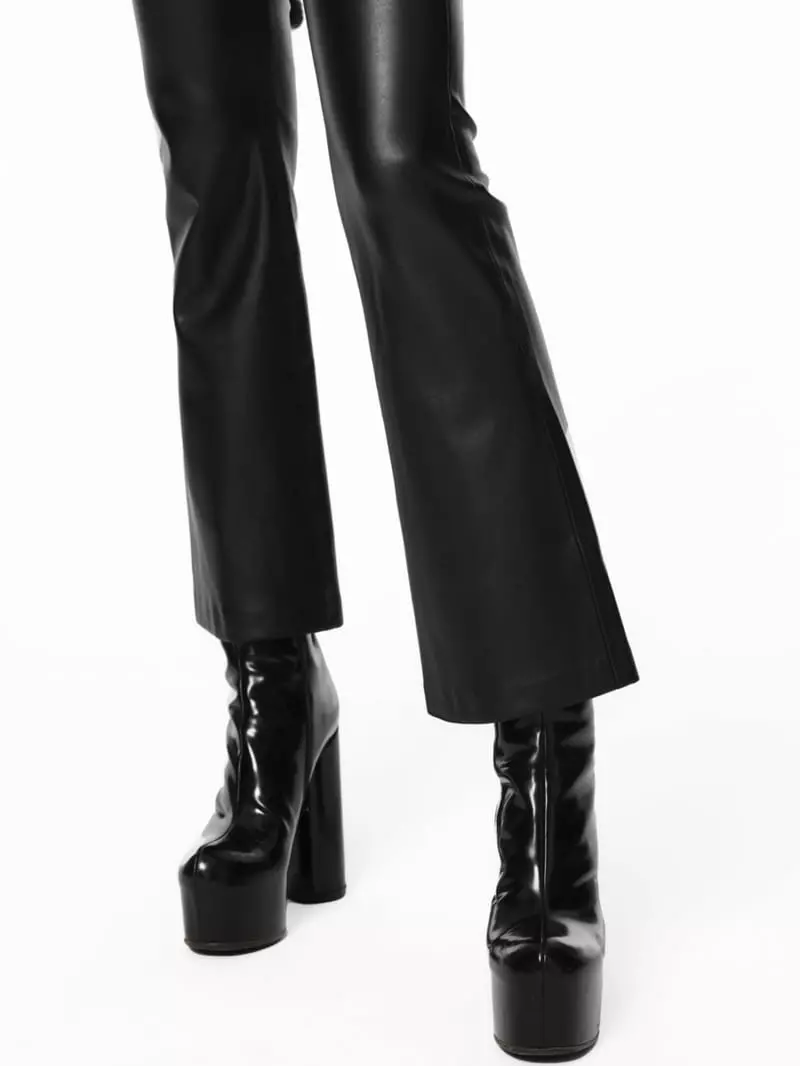 Paper Moon - Korean Women Fashion - #womensfashion - Leather Crop Pants - 8