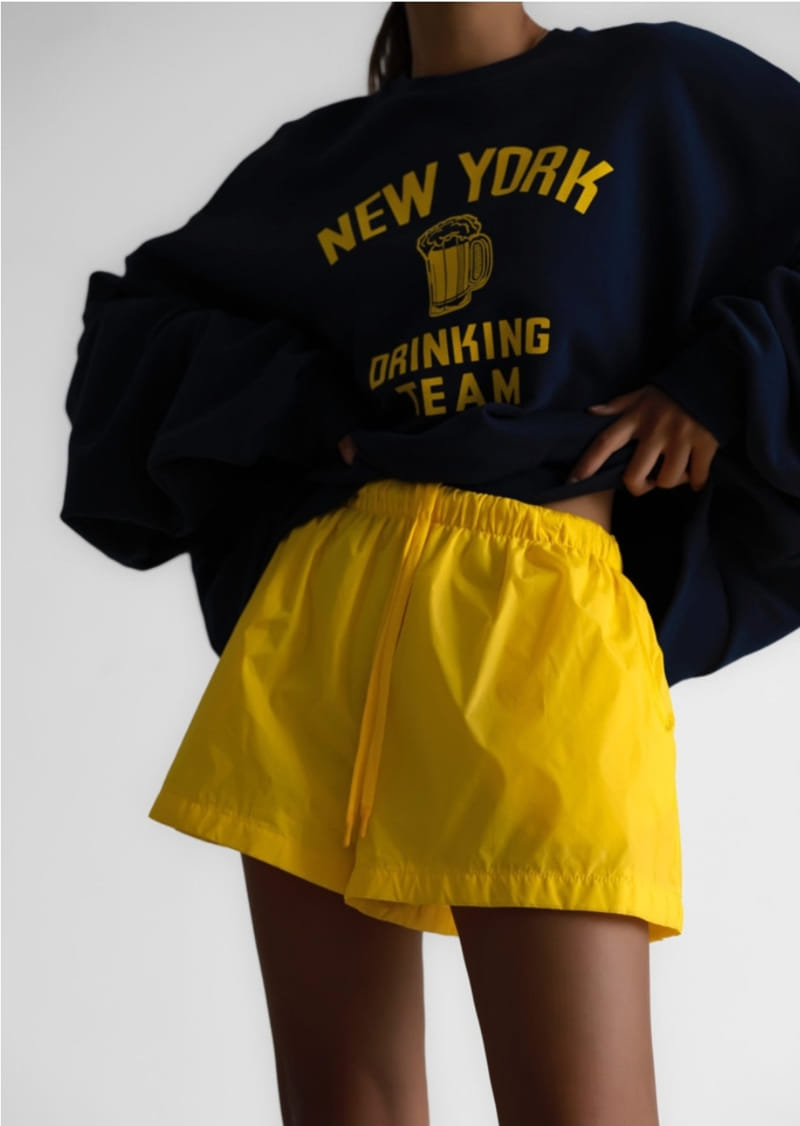 Paper Moon - Korean Women Fashion - #womensfashion - NEW YORK DRINGKING TEAM Sweatshirt - 12