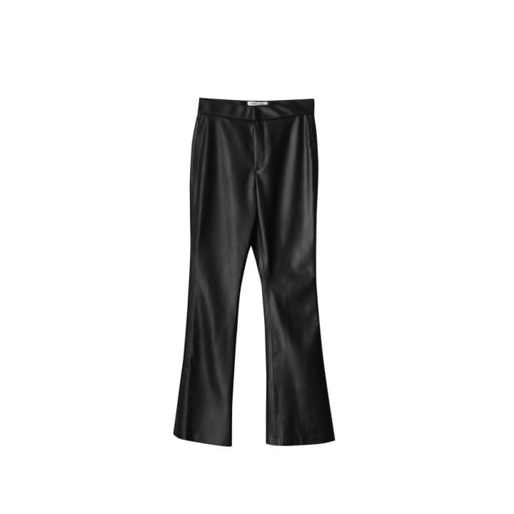 Paper Moon - Korean Women Fashion - #womensfashion - Leather Crop Plare Pants