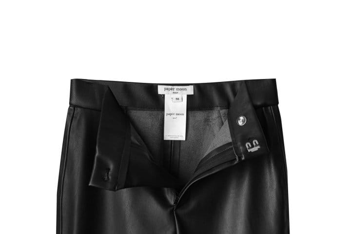 Paper Moon - Korean Women Fashion - #womensfashion - Leather Crop Plare Pants - 3