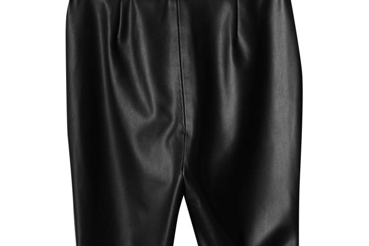 Paper Moon - Korean Women Fashion - #womensfashion - Leather Crop Plare Pants - 7