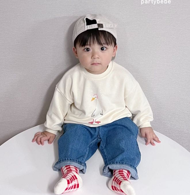 Party Kids - Korean Baby Fashion - #babyfashion - Duck Sweatshirt