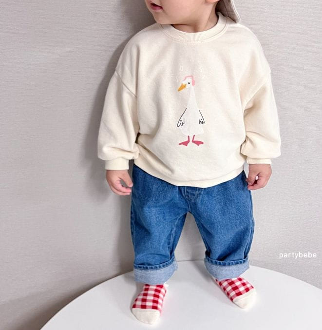 Party Kids - Korean Baby Fashion - #babyfever - Duck Sweatshirt - 2