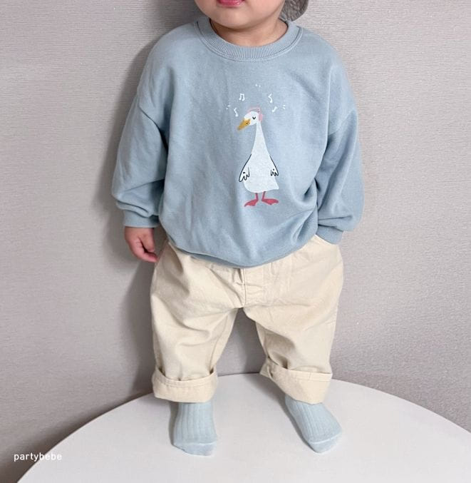 Party Kids - Korean Baby Fashion - #babyootd - Duck Sweatshirt - 6