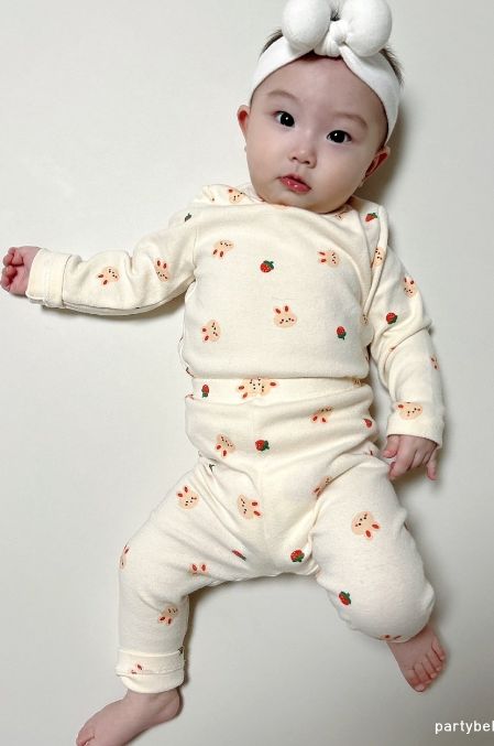 Party Kids - Korean Baby Fashion - #babyoutfit - Strawberry Rabbit Easywear  - 12