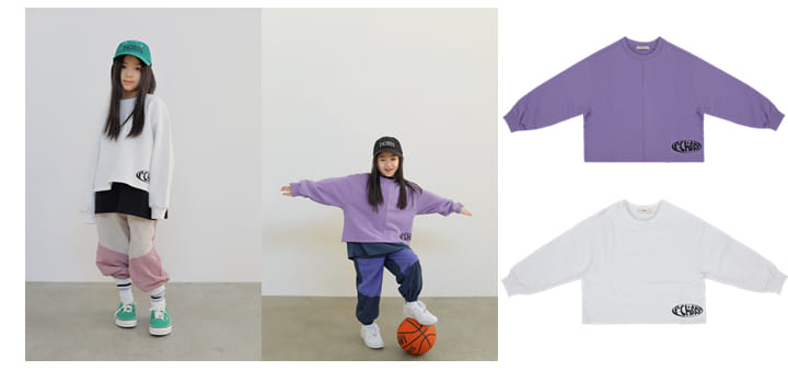 Peach-Cream - Korean Junior Fashion - #magicofchildhood - From Be Crop Sweatshirt