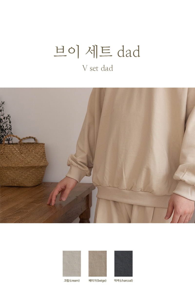 Peekaboo - Korean Women Fashion - #romanticstyle - V Top Bottom Set Dad