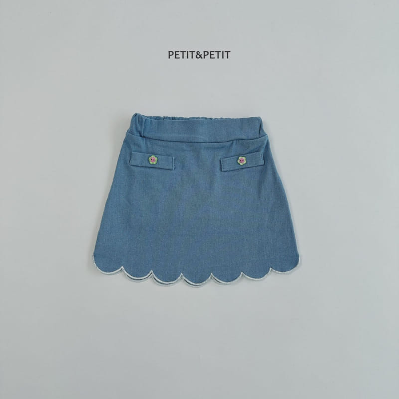 Petit & Petit - Korean Children Fashion - #Kfashion4kids - Wave Embroidery Skirt