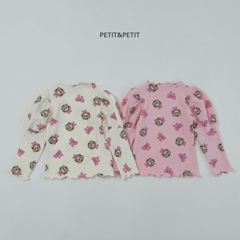 Petit & Petit - Korean Children Fashion - #childofig - Ribbon Bear Tee - 10