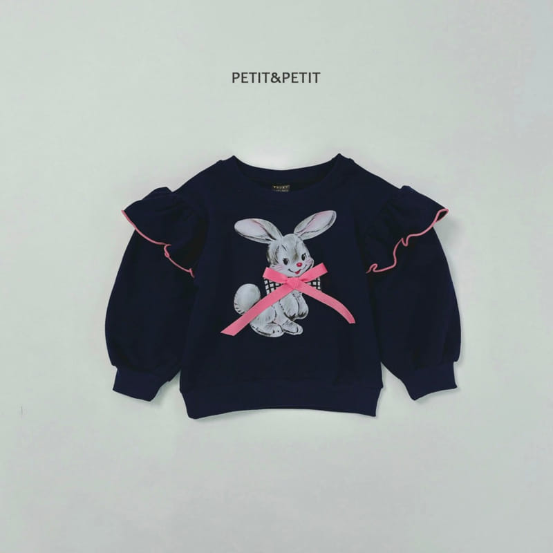 Petit & Petit - Korean Children Fashion - #discoveringself - Ribbon Rabbit Swaetshirt - 12