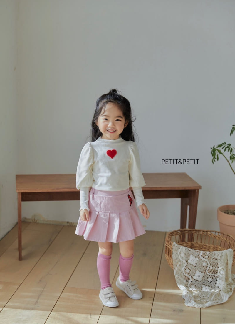 Petit & Petit - Korean Children Fashion - #fashionkids - Heart Puff Tee