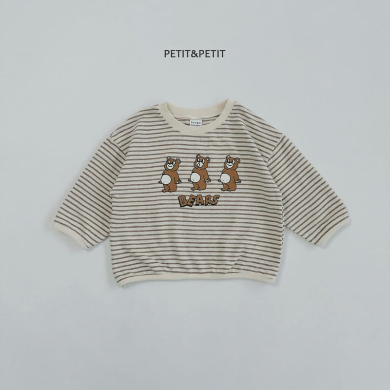 Petit & Petit - Korean Children Fashion - #fashionkids - Three Bear Piping Tee - 6