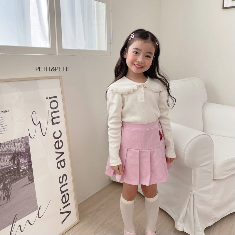 Petit & Petit - Korean Children Fashion - #kidsshorts - Eyelet Blouse - 3