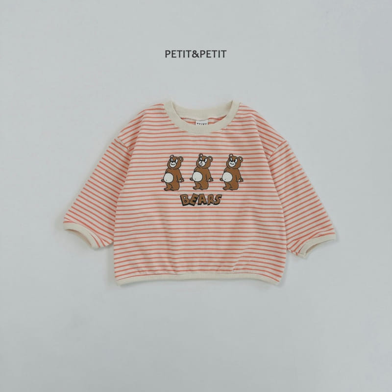 Petit & Petit - Korean Children Fashion - #kidsshorts - Three Bear Piping Tee - 7