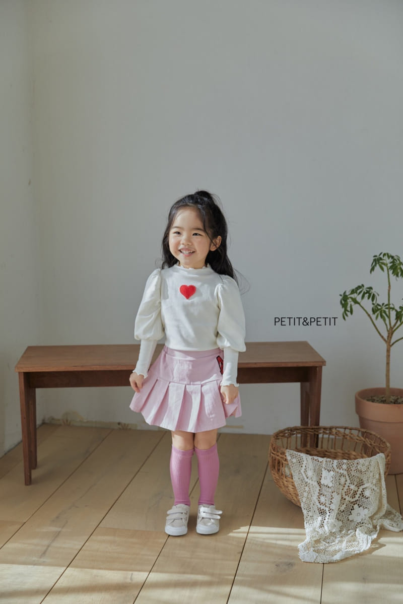 Petit & Petit - Korean Children Fashion - #kidsstore - Heart Puff Tee - 3