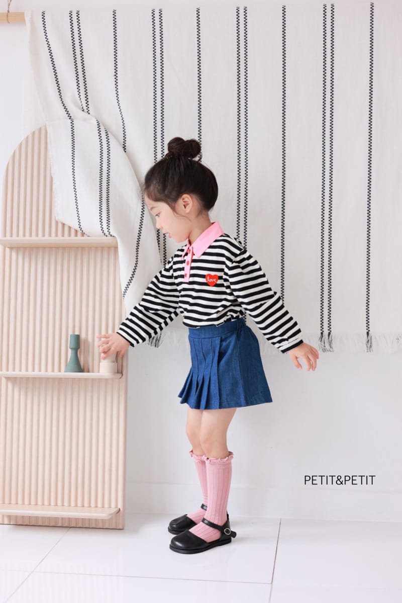 Petit & Petit - Korean Children Fashion - #kidsstore - Collar Stripes Tee - 10