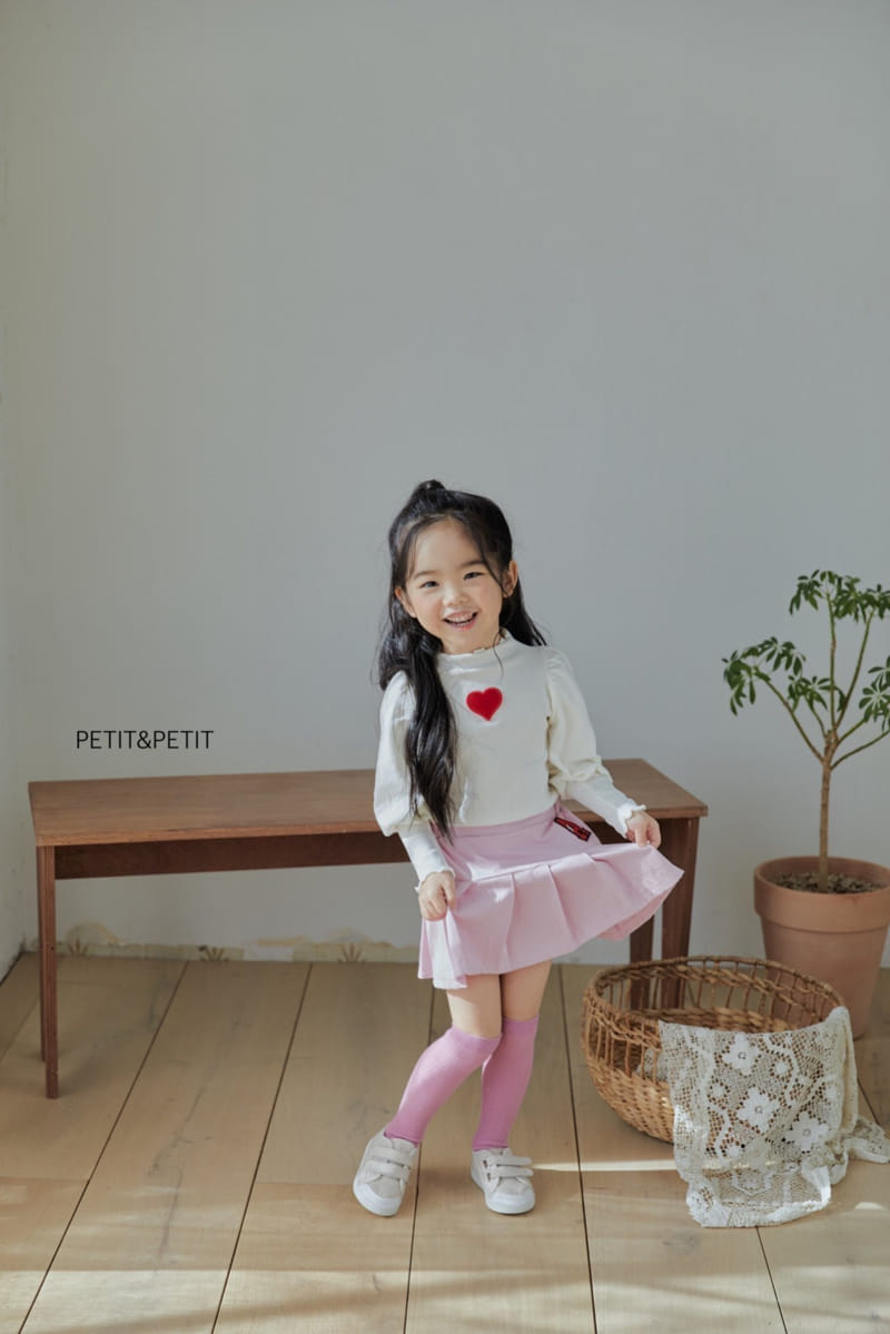 Petit & Petit - Korean Children Fashion - #kidsstore - Heart Puff Tee - 4