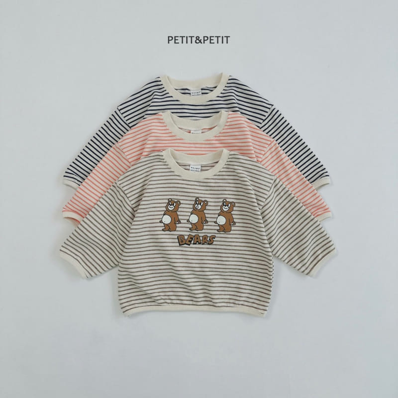 Petit & Petit - Korean Children Fashion - #kidzfashiontrend - Three Bear Piping Tee - 9