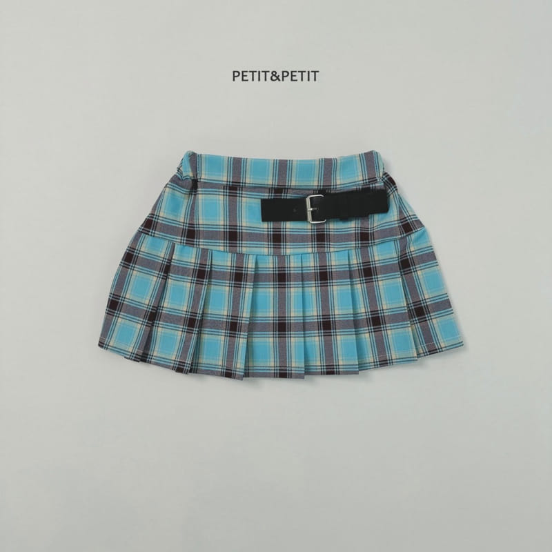 Petit & Petit - Korean Children Fashion - #kidzfashiontrend - Check Wrinkle Skirt