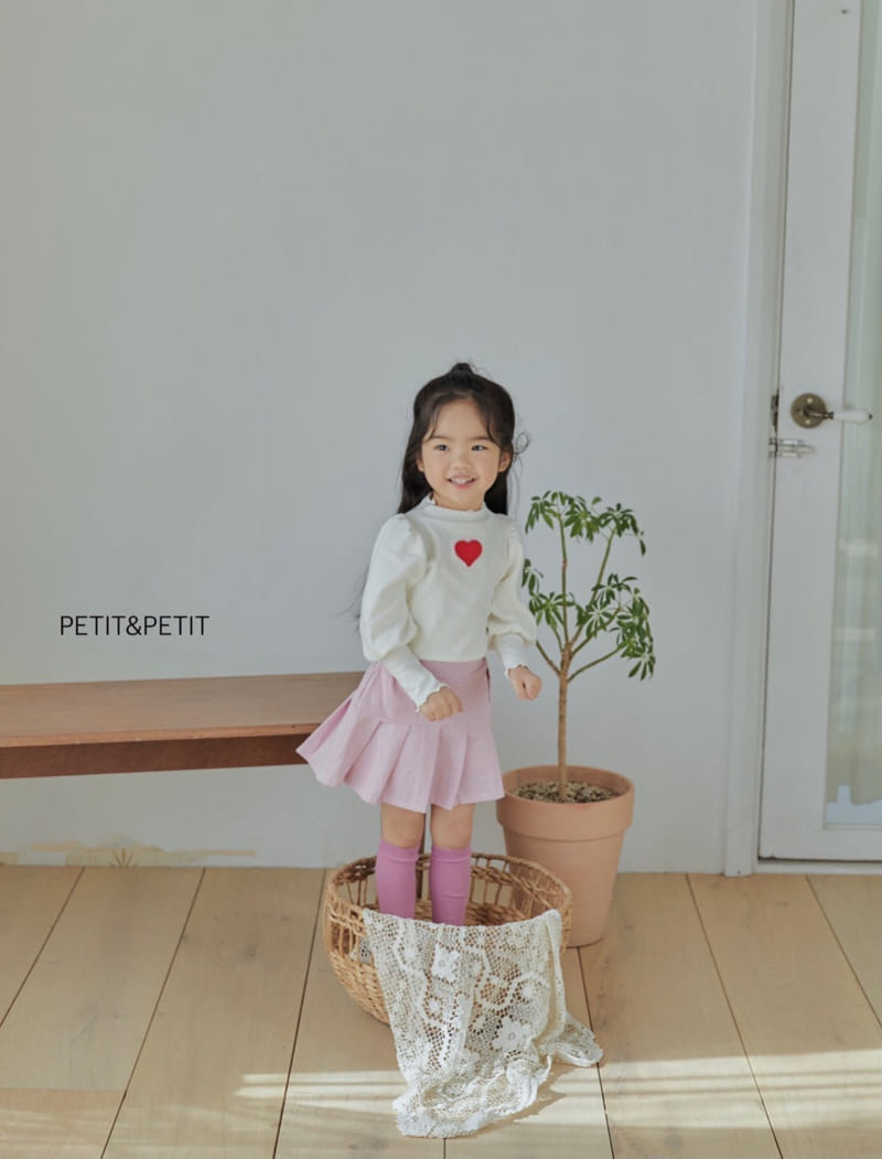 Petit & Petit - Korean Children Fashion - #littlefashionista - Heart Puff Tee - 6