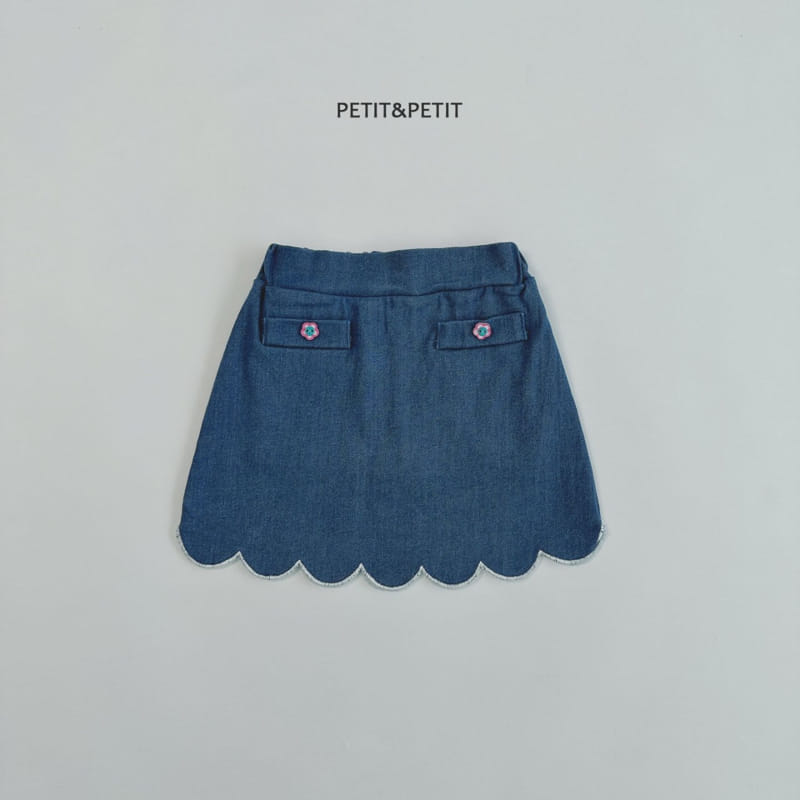 Petit & Petit - Korean Children Fashion - #littlefashionista - Wave Embroidery Skirt - 2