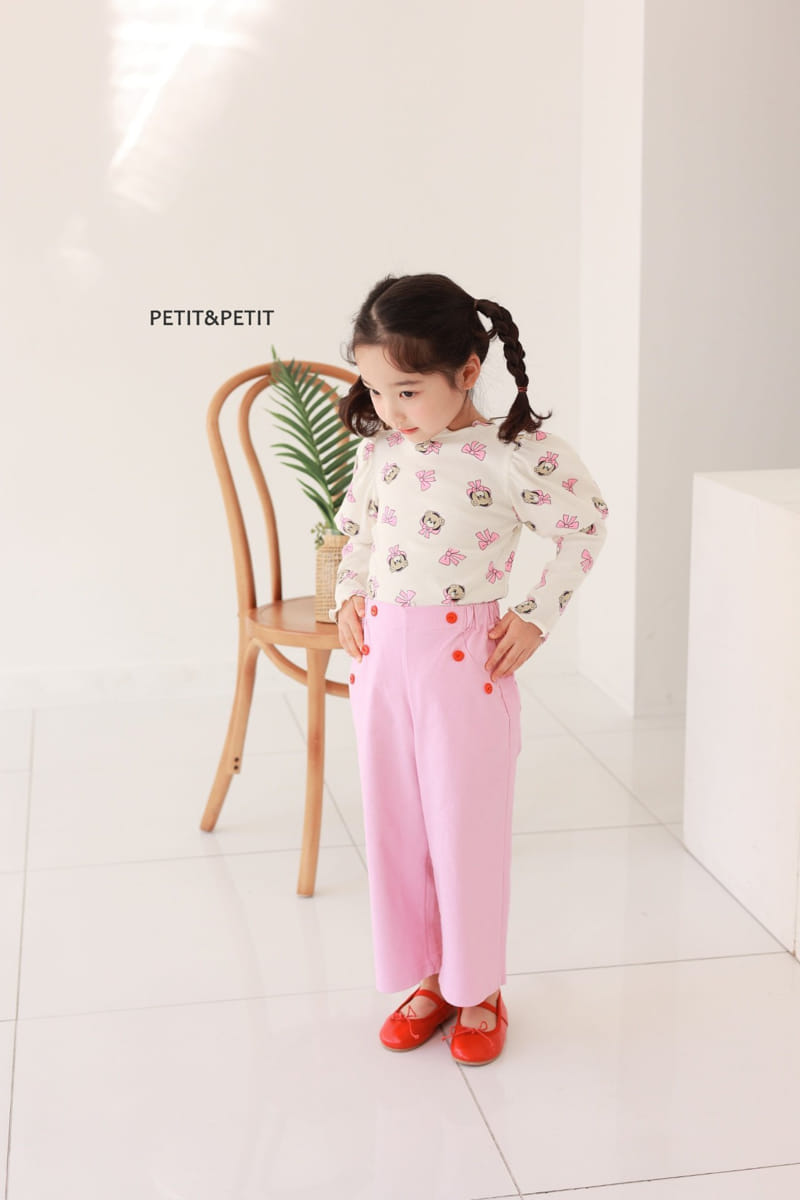 Petit & Petit - Korean Children Fashion - #littlefashionista - Ribbon Bear Tee - 4