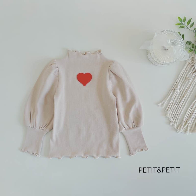 Petit & Petit - Korean Children Fashion - #minifashionista - Heart Puff Tee - 8