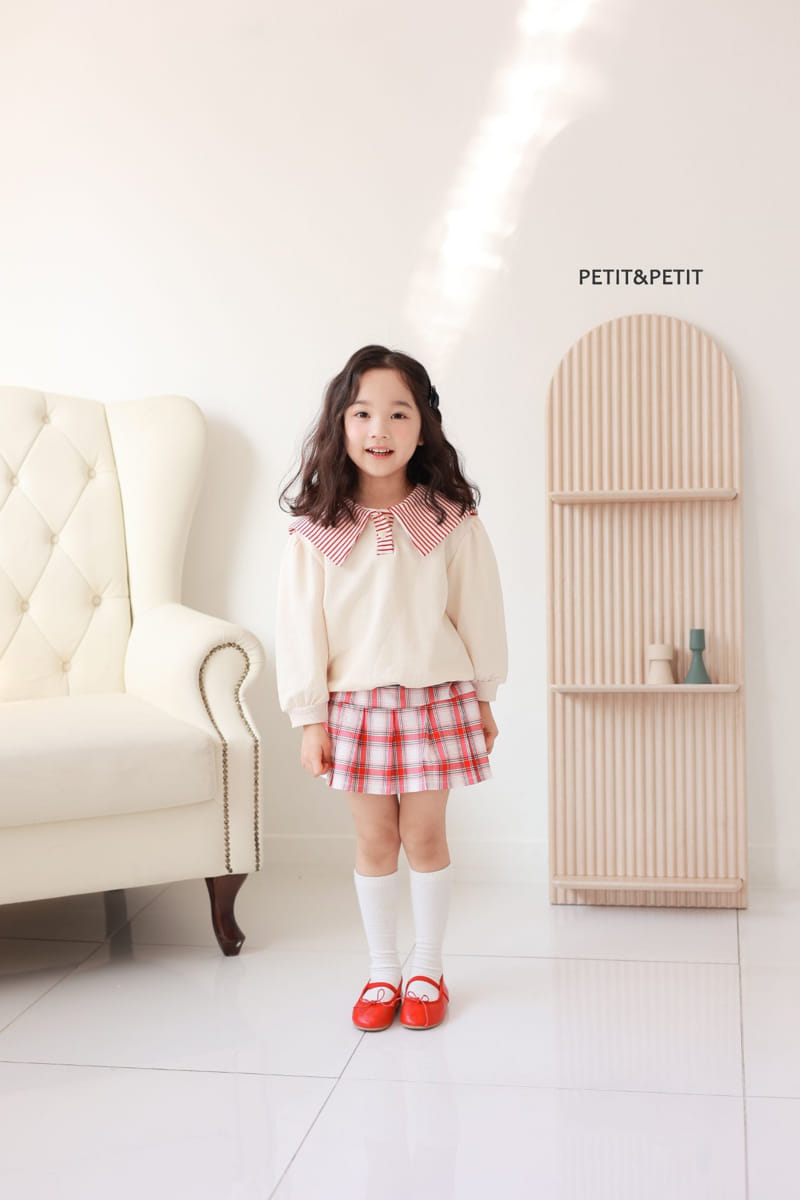 Petit & Petit - Korean Children Fashion - #minifashionista - Check Wrinkle Skirt - 5