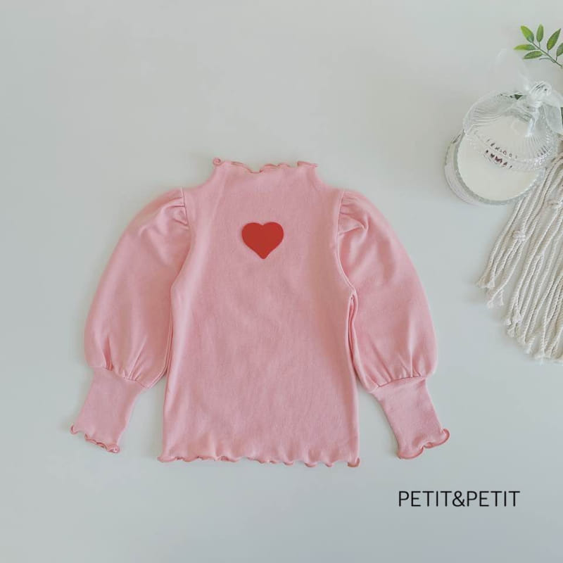 Petit & Petit - Korean Children Fashion - #prettylittlegirls - Heart Puff Tee - 9