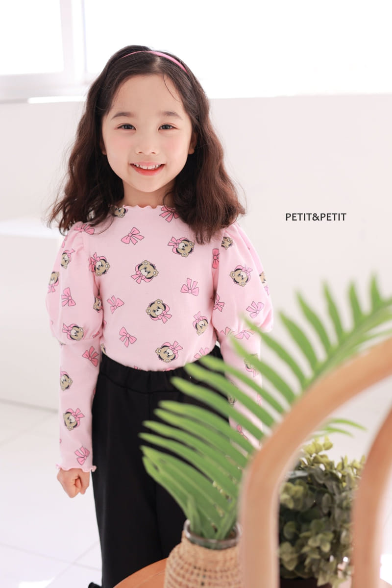 Petit & Petit - Korean Children Fashion - #toddlerclothing - Ribbon Bear Tee - 8