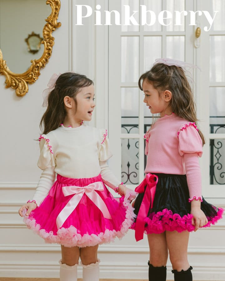 Pink Berry - Korean Children Fashion - #Kfashion4kids - Cherrry Blossom Tutu Skirt