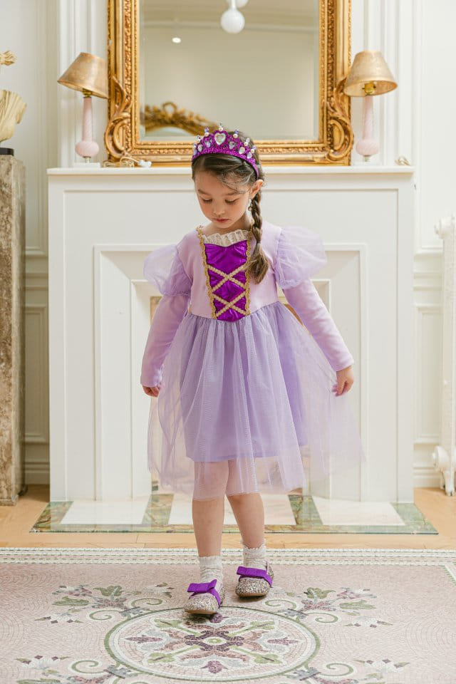 Pink Berry - Korean Children Fashion - #childofig - Tangled One-piece Purple