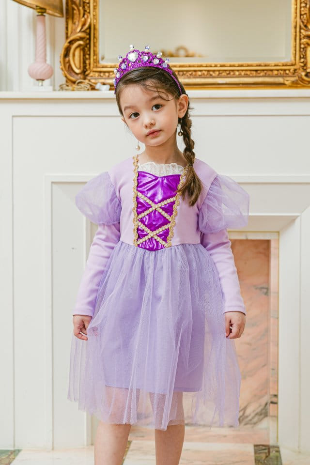 Pink Berry - Korean Children Fashion - #designkidswear - Tangled One-piece Purple - 3