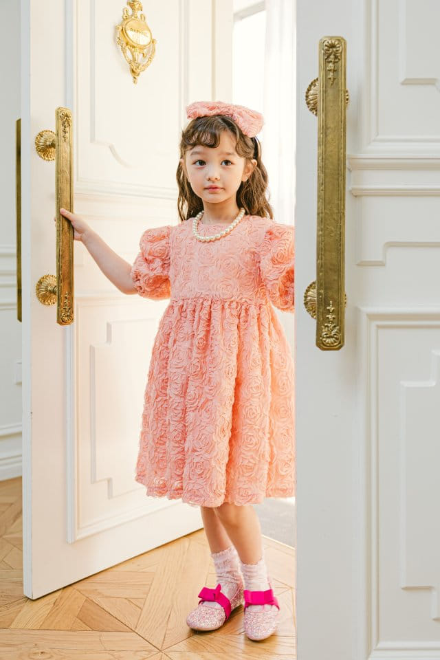 Pink Berry - Korean Children Fashion - #discoveringself - Blossom One-piece with Hairband - 8