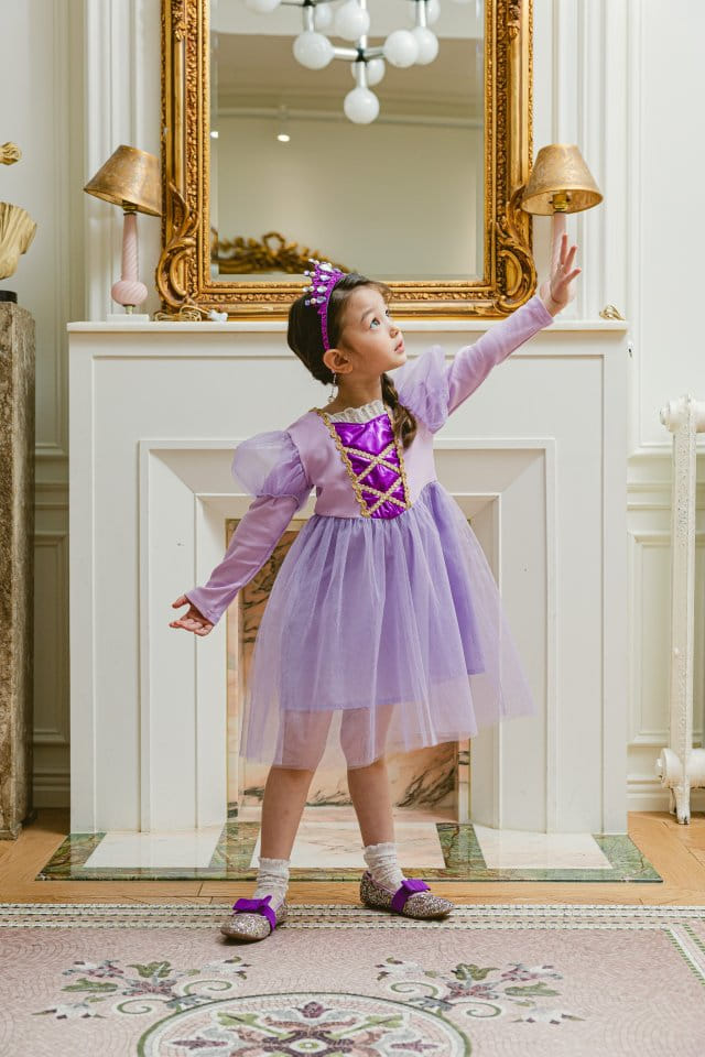 Pink Berry - Korean Children Fashion - #designkidswear - Tangled One-piece Purple - 4