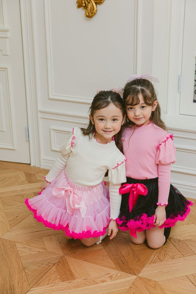 Pink Berry - Korean Children Fashion - #littlefashionista - Cherrry Blossom Tutu Skirt - 2